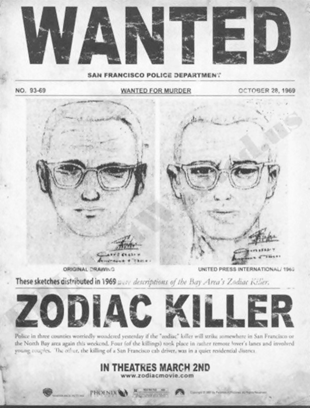 Zodiac Killer wanted - Serial Killers Info