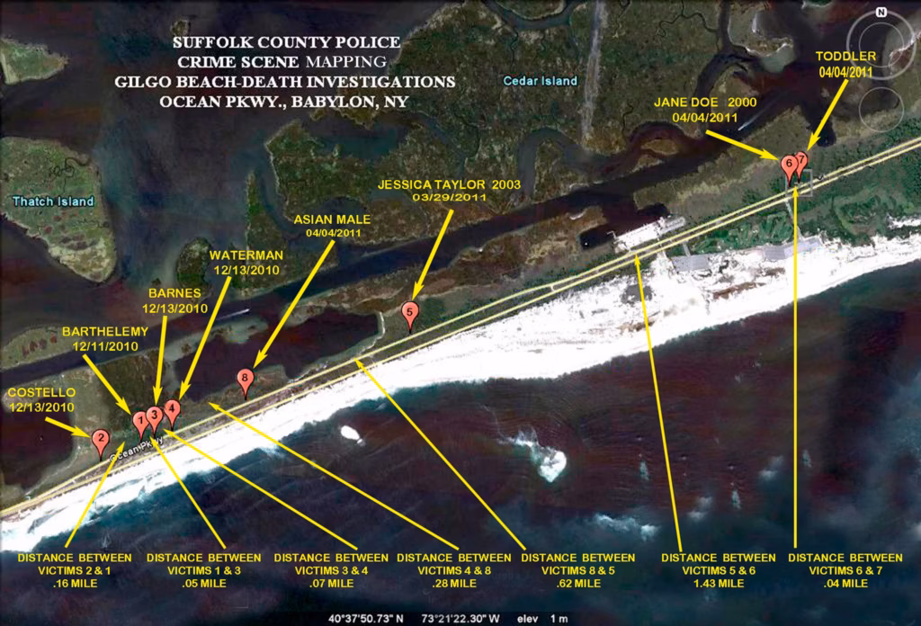 Gilgo Beach Victims Location
